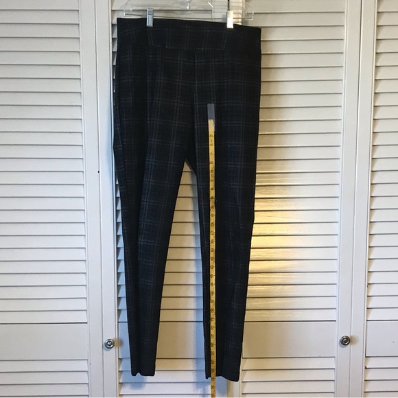 New Directions Dark Plaid Trousers - Picture 3 of 6